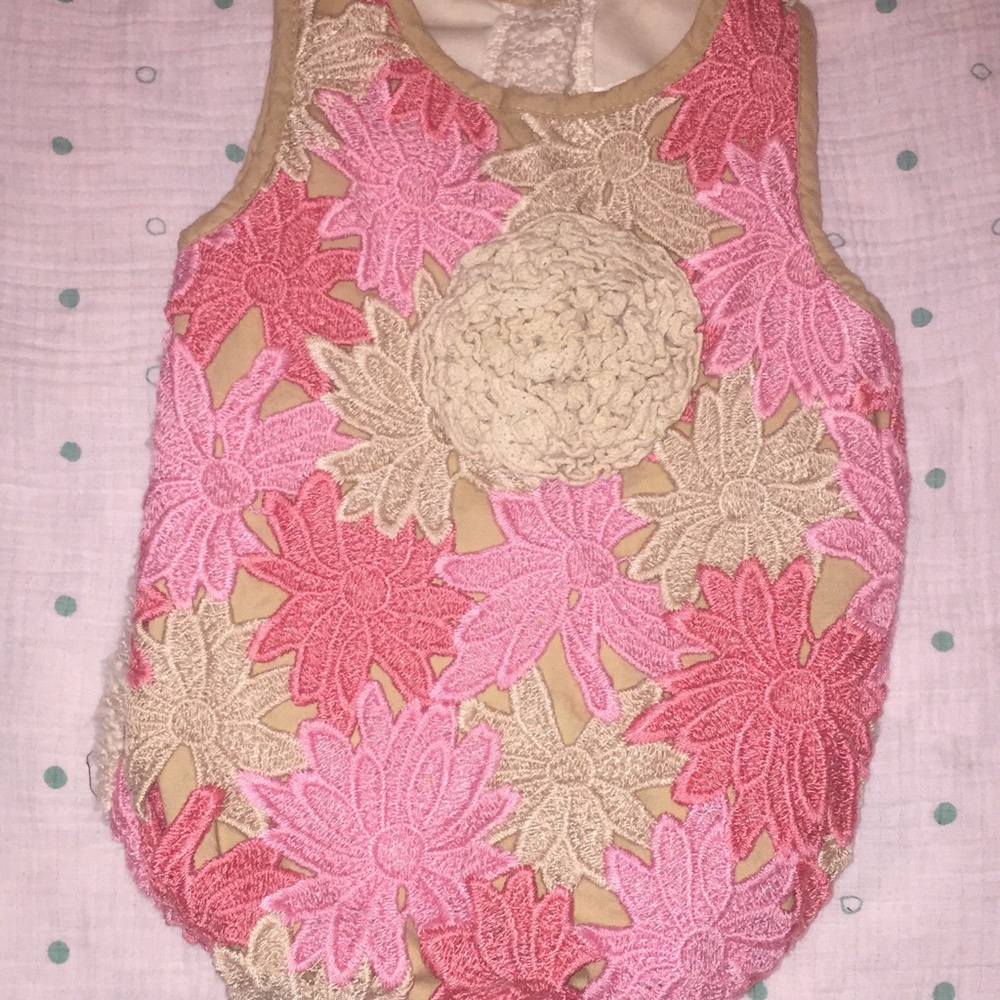 Peaches n Cream Whimsy Bubble Romper